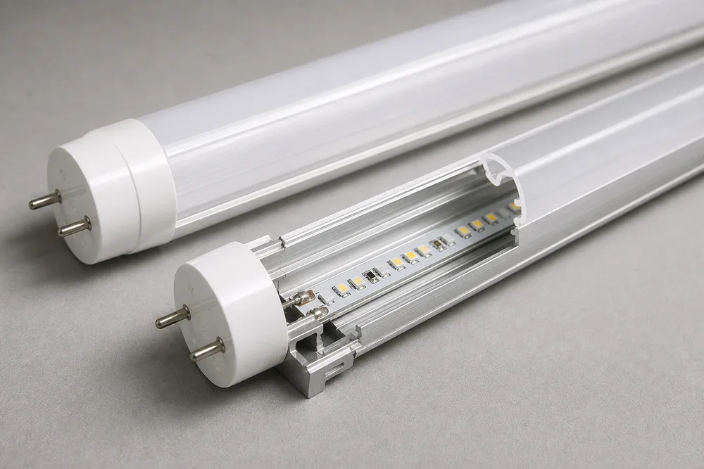 2026 LED T8 PC ydre rør og indre aluminiumshus til OEM og Private Label rør-lys samling