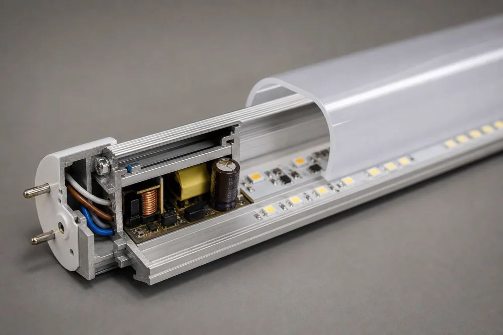 Hvorfor vælge et halvt aluminium, halvt plastik T12 LED-rørhus?
